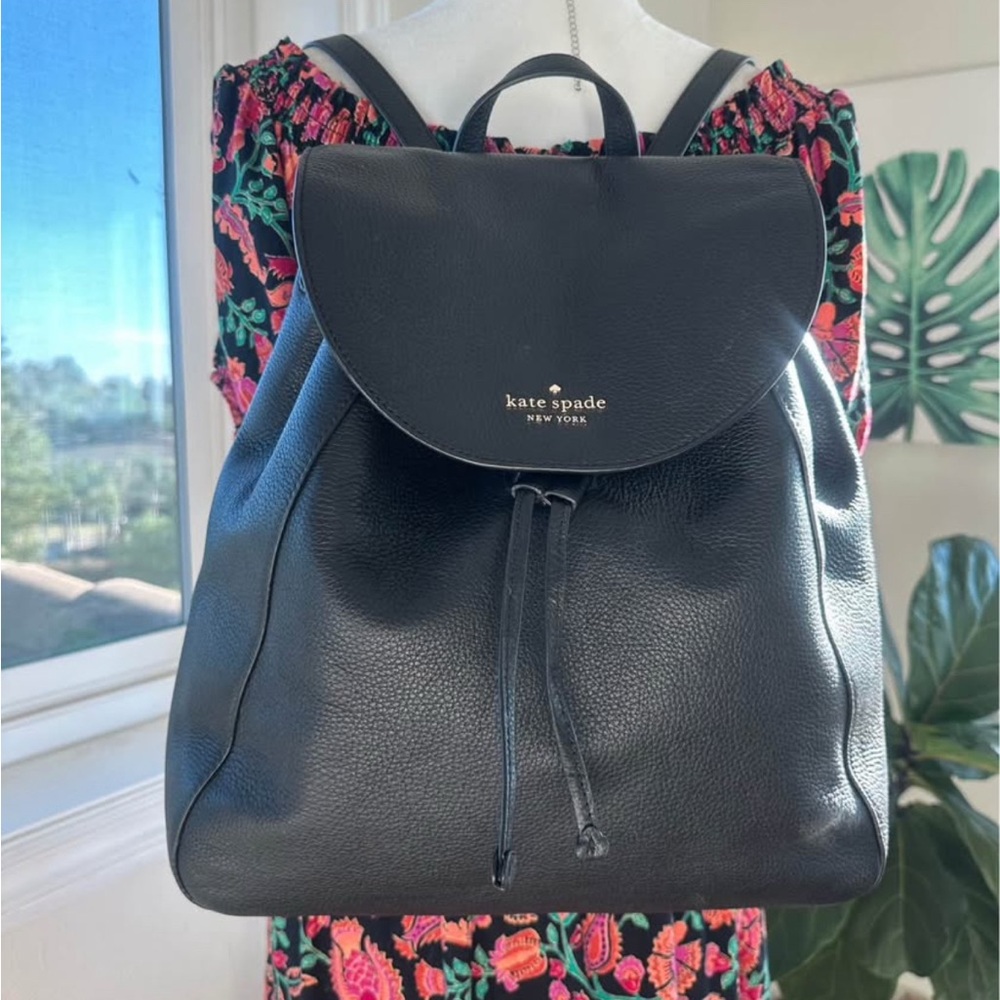 Kate Spade Large Leila Backpack Purse, Black